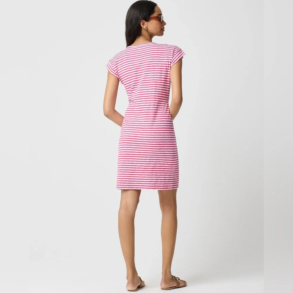 NWOT J.Crew Striped tie-waist dress - Picture 2 of 7